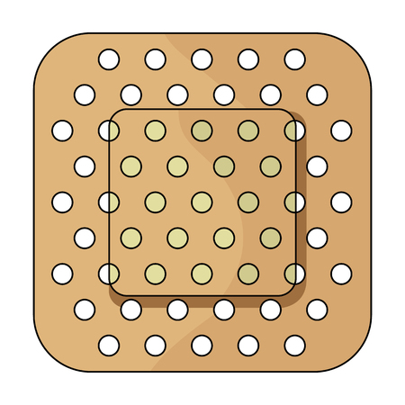 Medical plaster single icon in cartoon style.のイラスト素材