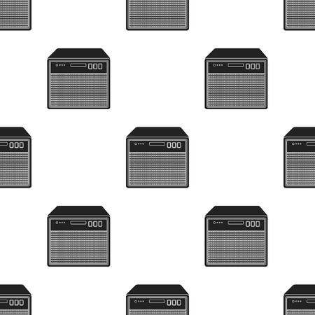 Guitar amplifier icon in black style isolated on white background. Musical instruments pattern stock vector illustrationのイラスト素材