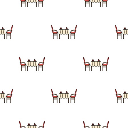 Restaurant table icon in cartoon style isolated on white background. Restaurant pattern stock vector illustration.のイラスト素材