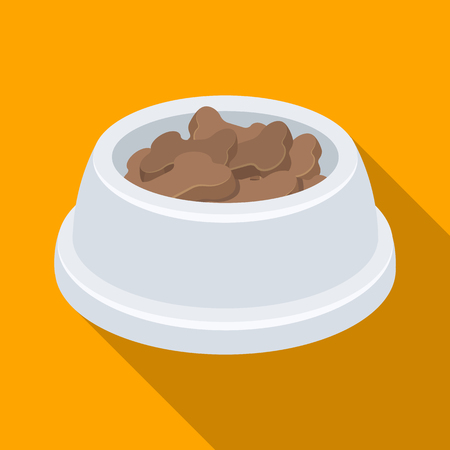 Bowl with food.Pet shop single icon in black style vector symbol stock illustration web.のイラスト素材