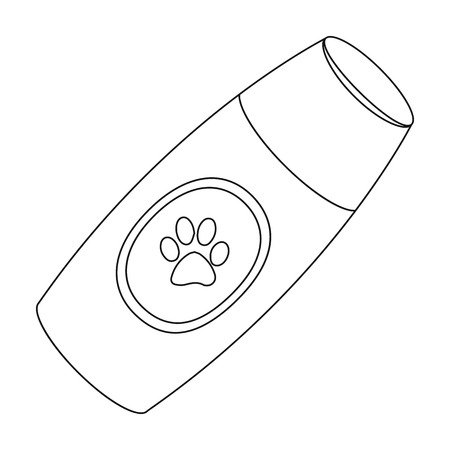 Shampoo for animals.Pet shop single icon in black style vector symbol stock illustration web.のイラスト素材