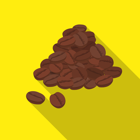 Brazilian coffee icon in flate style isolated on white background. Brazil country symbol stock vector illustration.のイラスト素材