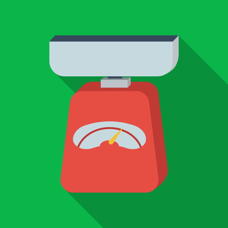 Kitchen scale icon in flate style isolated on white background. Kitchen symbol stock vector illustration.のイラスト素材
