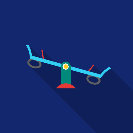 Seesaw icon in flat style isolated on white background. Play garden symbol stock vector illustration.のイラスト素材