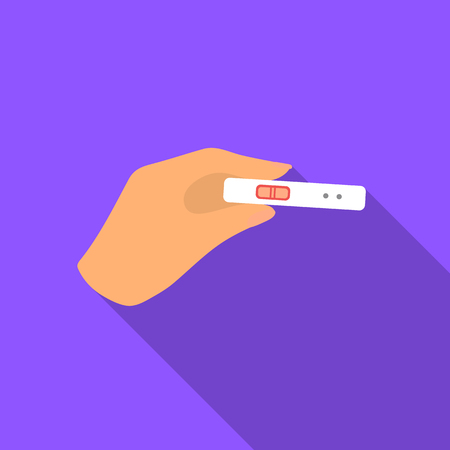 Pregnancy test icon in flat style isolated on white background. Pregnancy symbol stock vector illustration.のイラスト素材