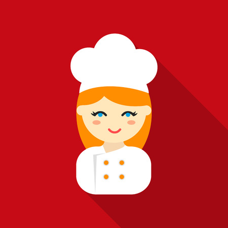 Cook flat icon. Illustration for web and mobile design.のイラスト素材