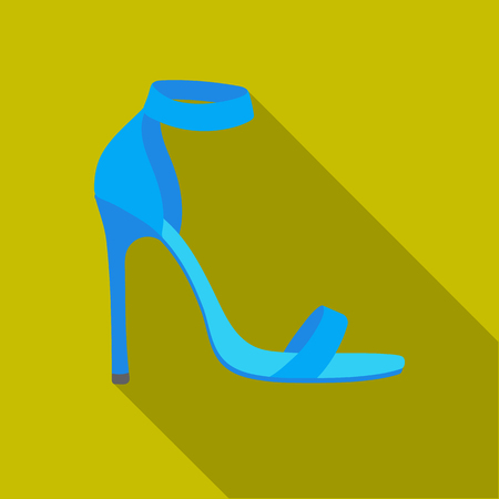 Ankle straps icon in flat style isolated on white background. Shoes symbol stock vector illustration.のイラスト素材