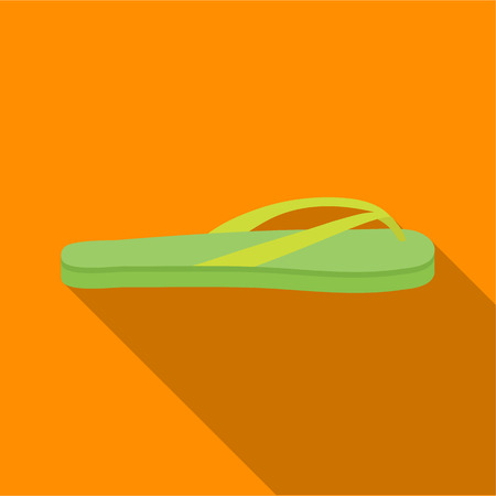 Flip-flops icon in flat style isolated on white background. Shoes symbol stock vector illustration.のイラスト素材