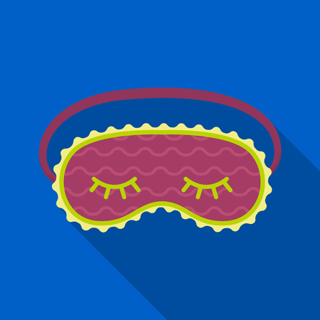 Blindfolds icon in flate style isolated on white background. Sleep and rest symbol stock vector illustration.のイラスト素材