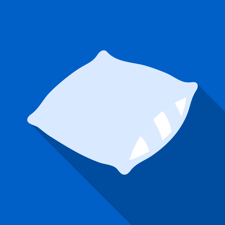 Pillow icon in flate style isolated on white background. Sleep and rest symbol stock vector illustration.のイラスト素材