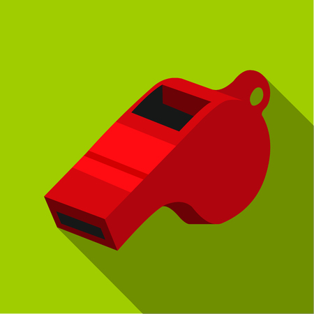 Whistle icon flate. Single sport icon from the big fitness, healthy, workout flate.のイラスト素材