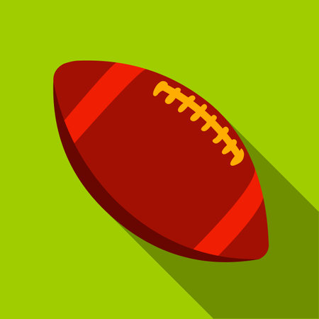 Rugby ball icon flate. Single sport icon from the big fitness, healthy, workout flate.のイラスト素材