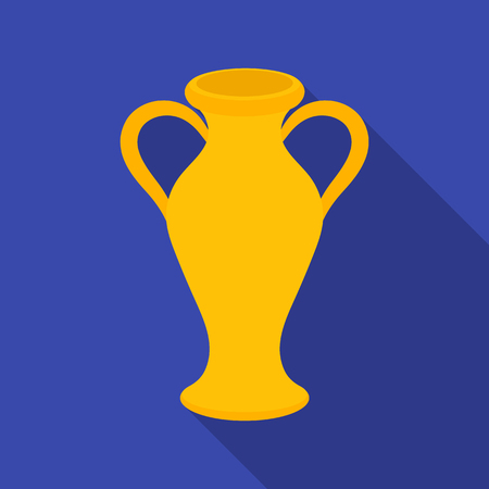 Amphora icon in flate style isolated on white background. Theater symbol stock vector illustrationのイラスト素材