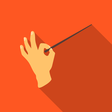 Conductor orchestra icon in flate style isolated on white background. Theater symbol stock vector illustrationのイラスト素材