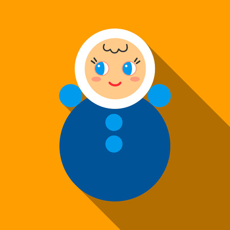 Roly Poly flate icon. Illustration for web and mobile design.のイラスト素材