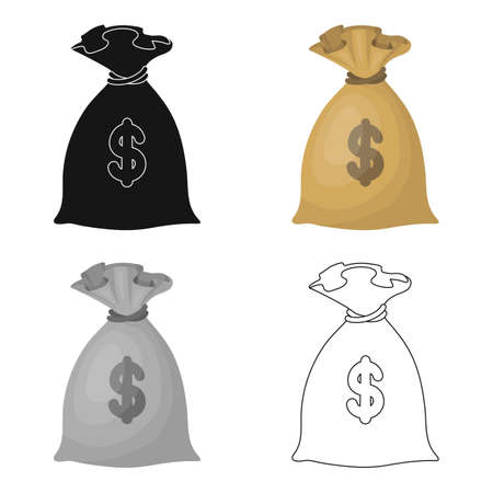 Money donation icon in cartoon design isolated on white background. Charity and donation symbol stock vector illustration.のイラスト素材