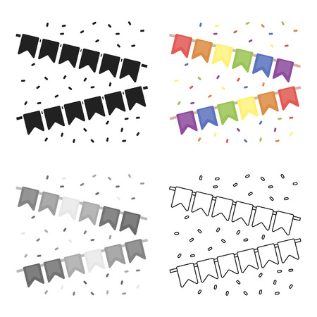 Flags icon cartoon. Single gay icon from the big minority, homosexual cartoon.のイラスト素材