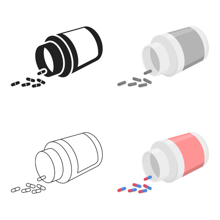 Medicines icon cartoon. Single medicine icon from the big medical, healthcare cartoon.のイラスト素材