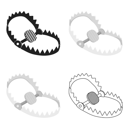 Trap icon in cartoon style isolated on white background. Hunting symbol stock vector illustration.のイラスト素材