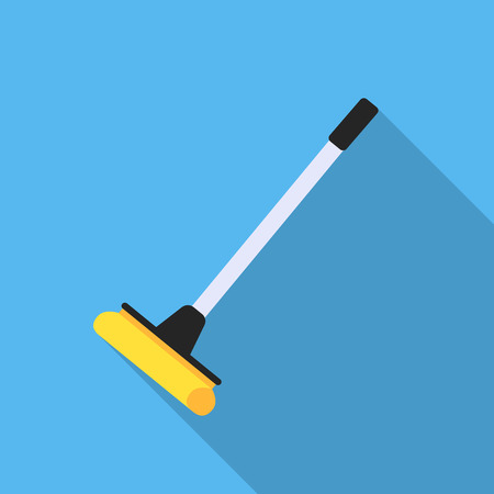 Mop flat icon. Illustration for web and mobile design.のイラスト素材
