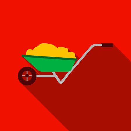 Wheelbarrow icon of vector illustration for web and mobileのイラスト素材