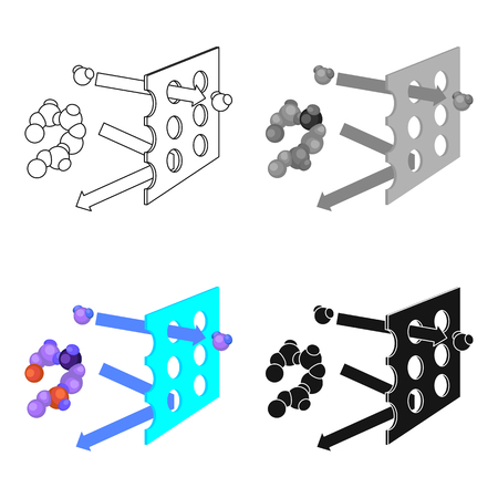 Water filtration icon in cartoon style isolated on white background. Water filtration system symbol stock vector illustration.のイラスト素材