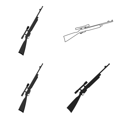 Rifle Sniper Gun Icon Cartoon Single Weapon Icon From The Big Ammunition Arms Set Royalty Free Vector Graphics