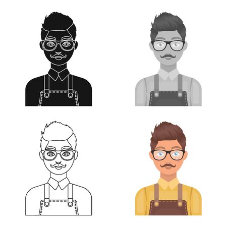 Male hairdresser.Barbershop single icon in cartoon style vector symbol stock illustration web.のイラスト素材
