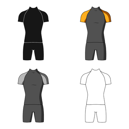 A cycling suit for riding a bicycle. Clothes cycling.Cyclist outfit single icon in cartoon style vector symbol stock illustration.のイラスト素材