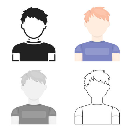 Redhead boy icon cartoon. Single avatar,peaople icon from the big avatar cartoon.のイラスト素材