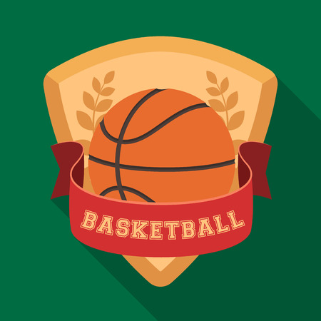 Basketball emblem.Basketball single icon in flat style vector symbol stock illustration web.のイラスト素材