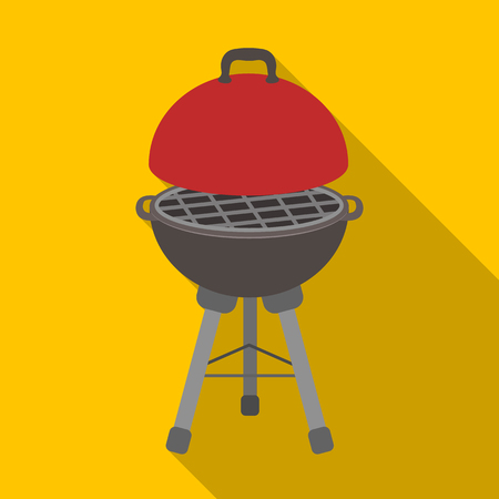 Grill for barbecue.BBQ single icon in flat style vector symbol stock illustration web.のイラスト素材