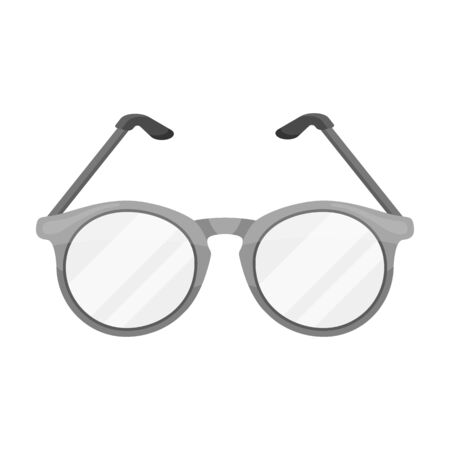 Glasses for sight.Old age single icon in monochrome style vector symbol stock illustration web.のイラスト素材