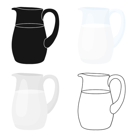 Milk jug icon cartoon. Single bio, eco, organic product icon from the big milk cartoon.のイラスト素材