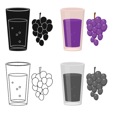 Grape juice icon of vector illustration for web and mobileのイラスト素材