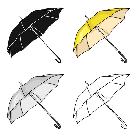 Parasol icon in cartoon style isolated on white background. Golf club symbol vector illustration.のイラスト素材