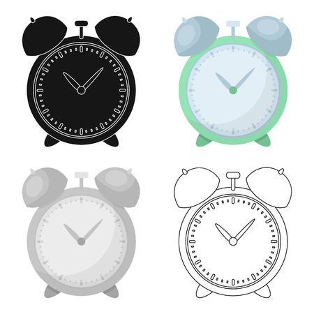 Alarm clock for early Wake up to school. Watch so as not to be late for school .School And Education single icon in cartoon style vector symbol stock illustration.のイラスト素材