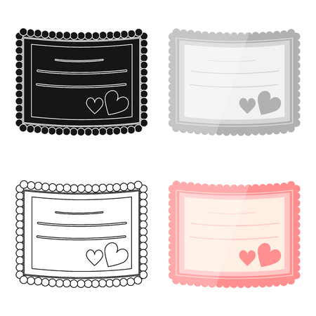Wedding card icon of vector illustration for web and mobile designのイラスト素材