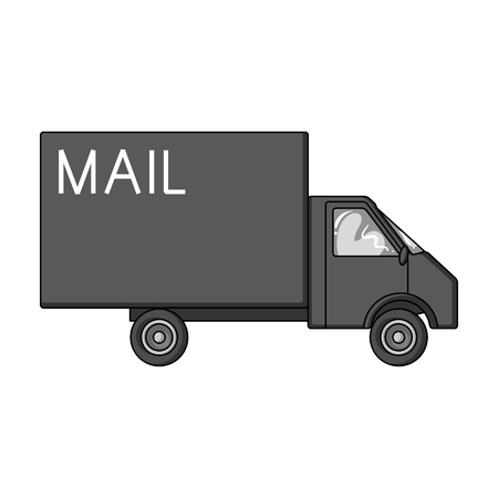 Mail machine.Mail and postman single icon in monochrome style vector symbol stock illustration .のイラスト素材