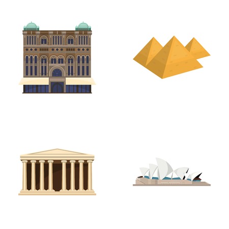 Building, interesting, place, palace .Countries country set collection icons in cartoon style vector symbol stock illustration web.のイラスト素材