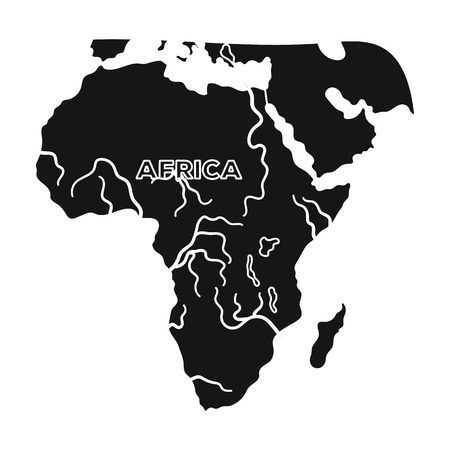 Territory of Africa.African safari single icon in black style vector symbol stock illustration web.のイラスト素材