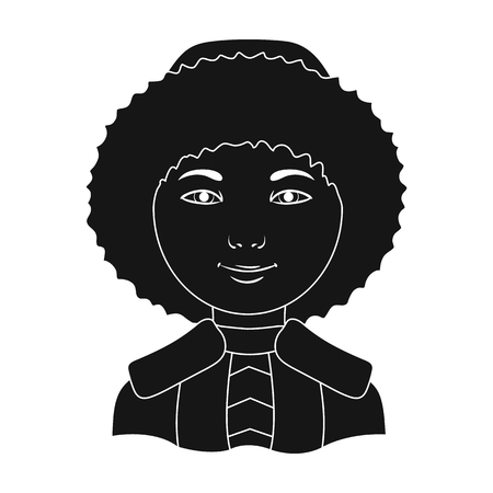 Eskimo.Human race single icon in black style vector symbol stock illustration web.のイラスト素材