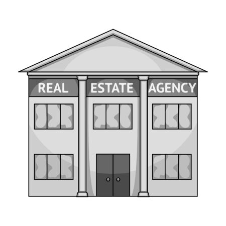 Office real estate agency.Realtor single icon in monochrome style.のイラスト素材