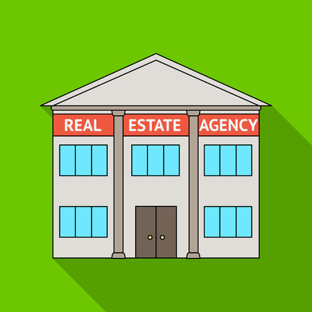 Office real estate agency.Realtor single icon in flat style vector symbol stock illustration web.のイラスト素材
