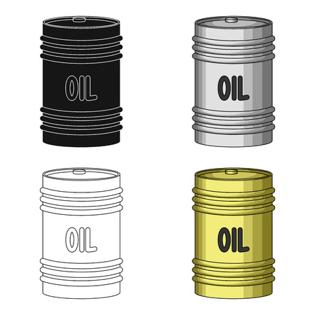 Barrel of oil.Oil single icon in cartoon style vector symbol stock illustration web.のイラスト素材