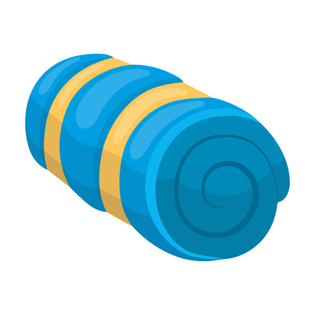 Mattress tourist.Tent single icon in cartoon style vector symbol stock illustration web.のイラスト素材