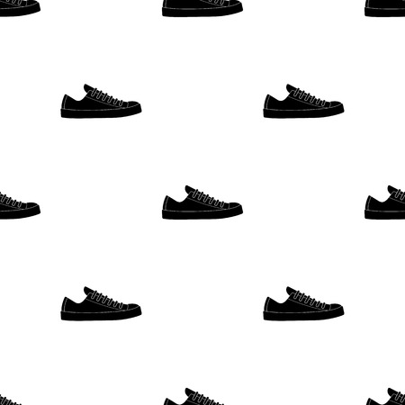 Rag camouflage sneakers for everyday wear.Different shoes single icon in black pattern vector symbol stock illustration.のイラスト素材