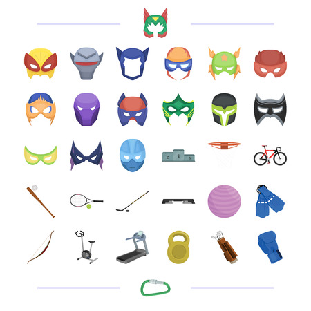 sport, business, health and other web icon in cartoon style., games, cinematography, cartoons icons in set collection.のイラスト素材