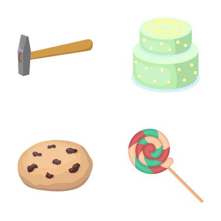 cooking, building, business and other web icon in cartoon style.wand, dessert, goodies, icons in set collection.のイラスト素材