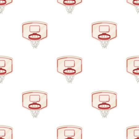 Shield with basket.Basketball pattern icon in cartoon style vector symbol stock illustration web.のイラスト素材